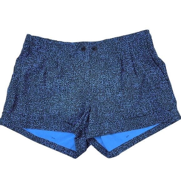 Lululemon swiss‎ dot shorts Size 10 blue yoga athletic - Picture 1 of 6